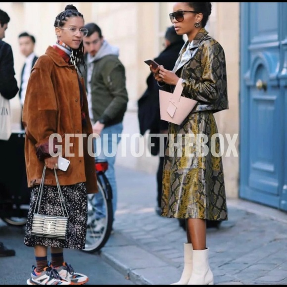 zara snake skin moto jacket NWT - Picture 1 of 9